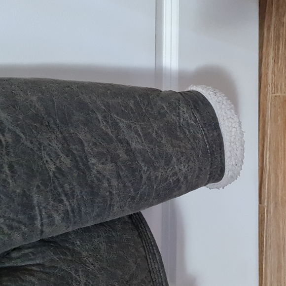 Leather look jacket in brown colour size 12 - Picture 4 of 5